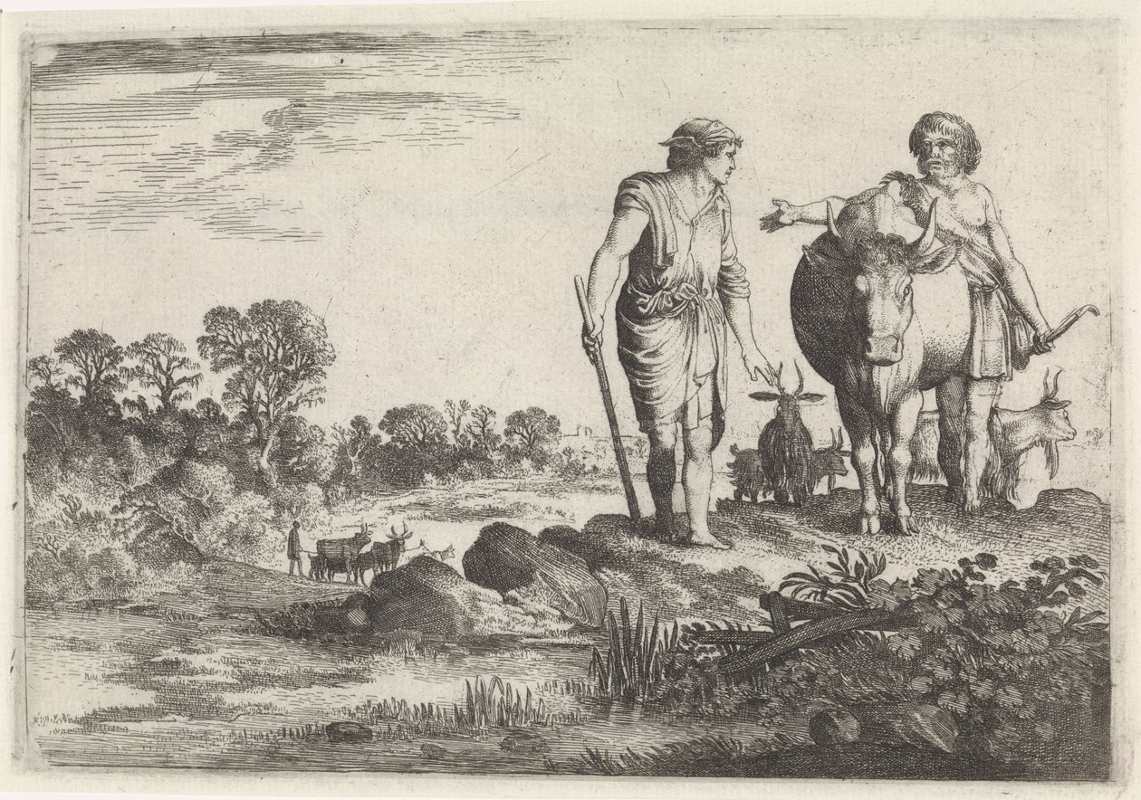 Argus megkéri Mercuryt, hogy maradjon vele Mercury and Argus (sorozat címe) alkotó: Moyses van Wtenbrouck