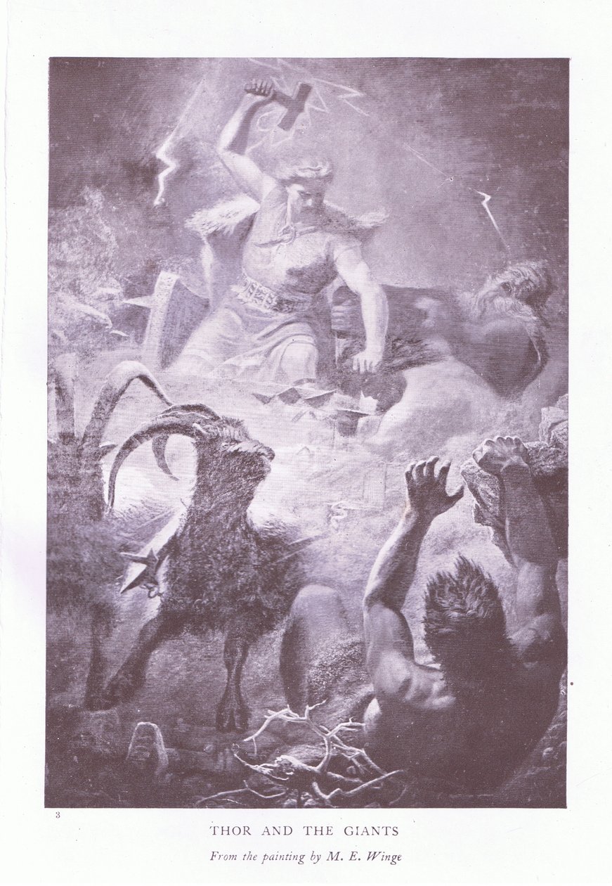 Thor és az óriások, 1920-as évek alkotó: Mårten Eskil Winge