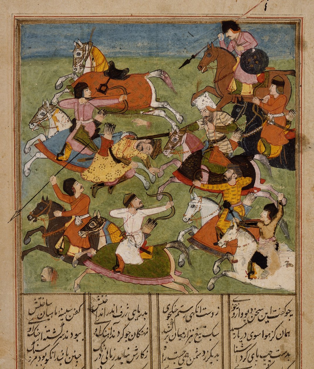 Csatajelenet, 1610-20 körül alkotó: Mughal School