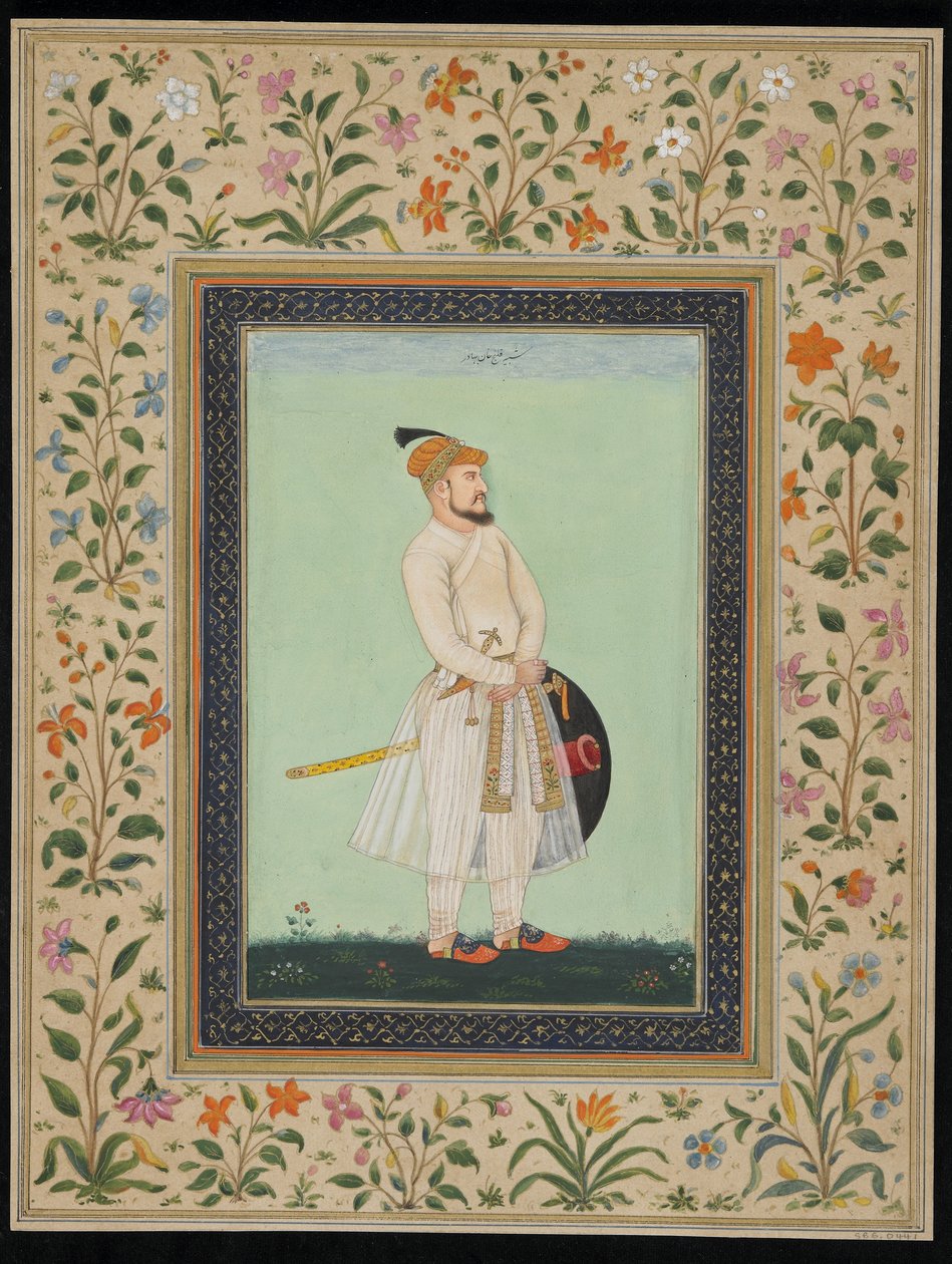 Qilich Khan, különálló albumfólió, 1900 körül alkotó: Mughal School