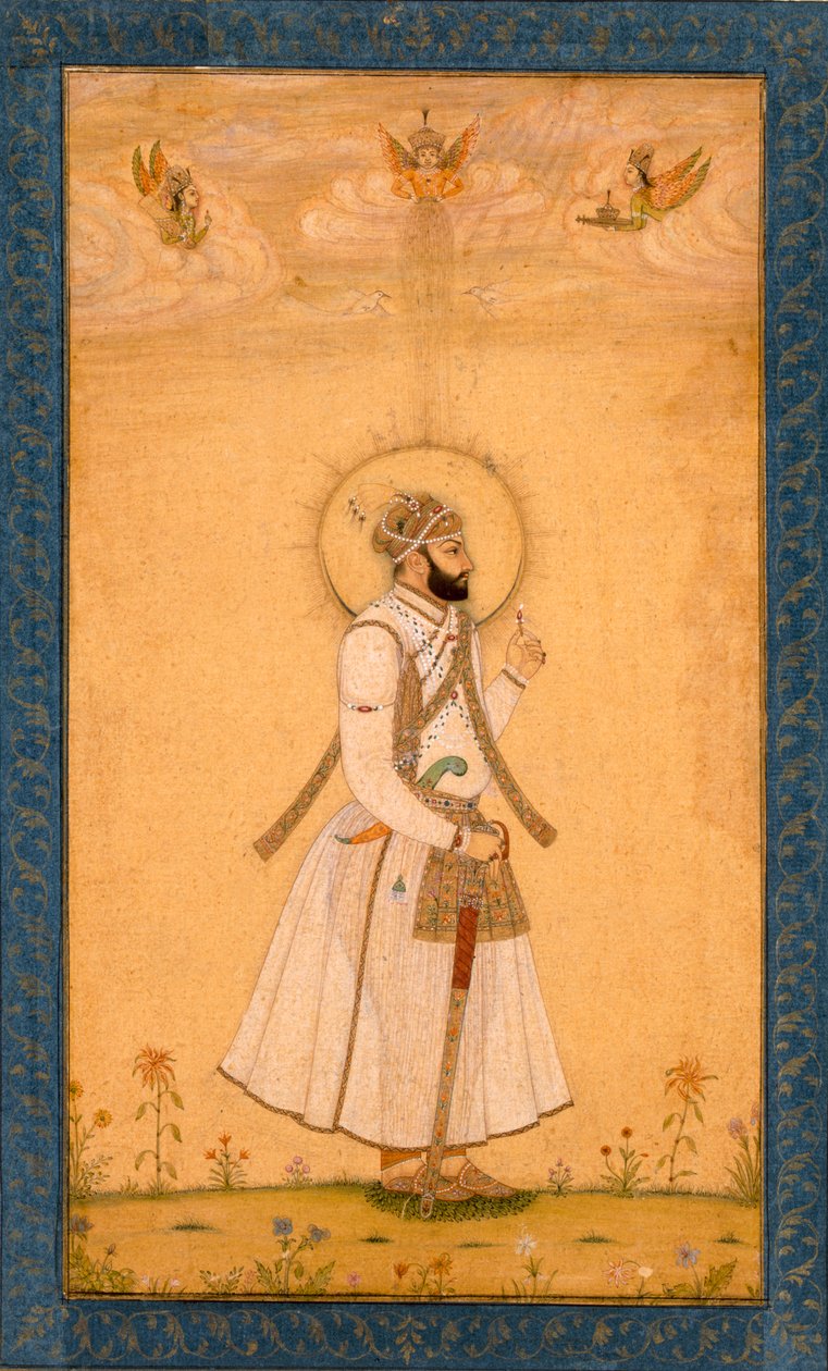 Farrukhsiyar császár (1683-1719) a Large Clive albumból alkotó: Mughal School