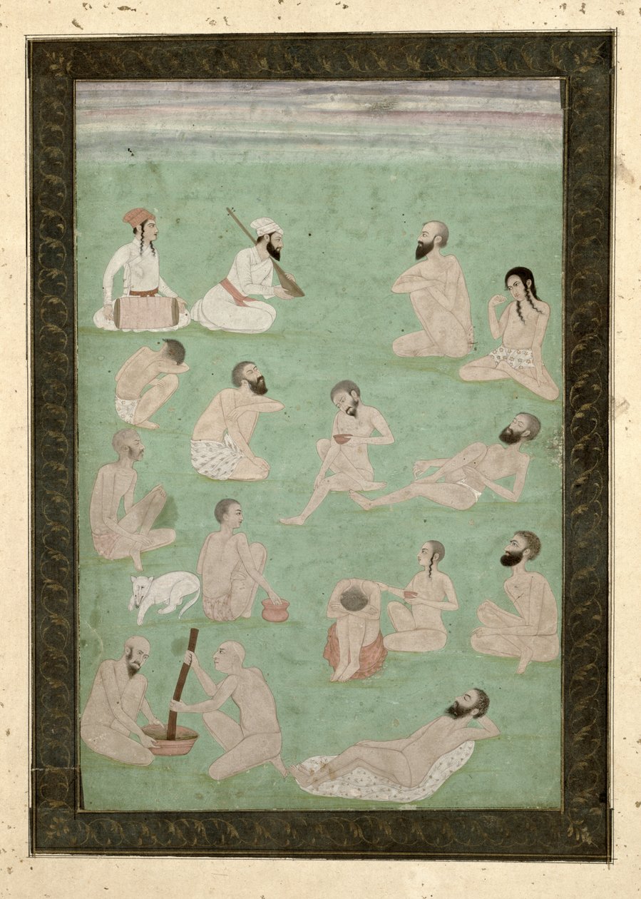 Tizenhárom dervis, a Large Clive albumból alkotó: Mughal School