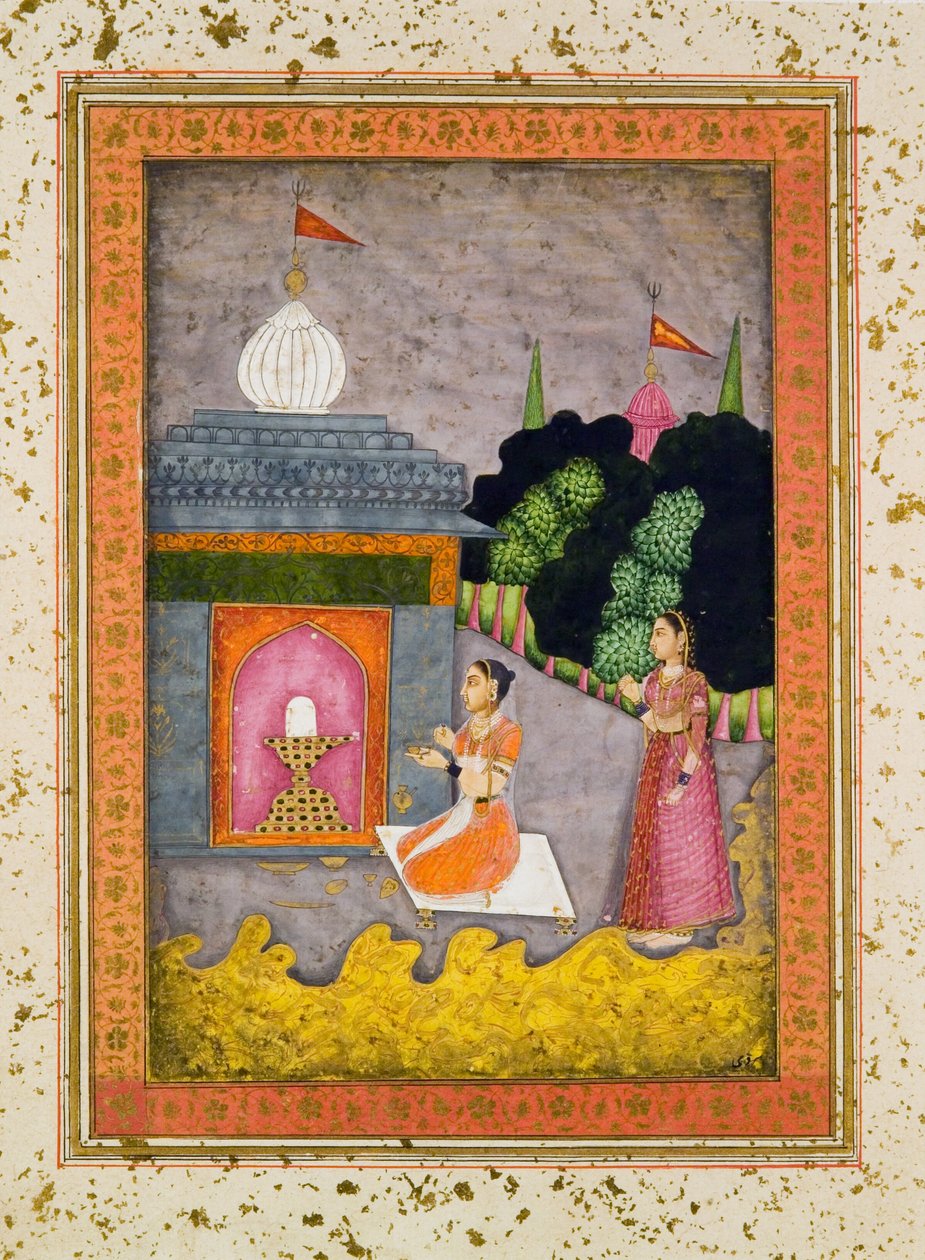Bhairavi Ragini, 1760 körül (festék és arany papíron) alkotó: Mughal School