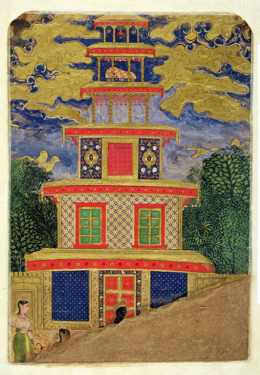 64.351 Ráma megkéri Lakshmanát, hogy hagyja el Sitát egy erdőben, a Rámájánából, 1600 alkotó: Mughal School
