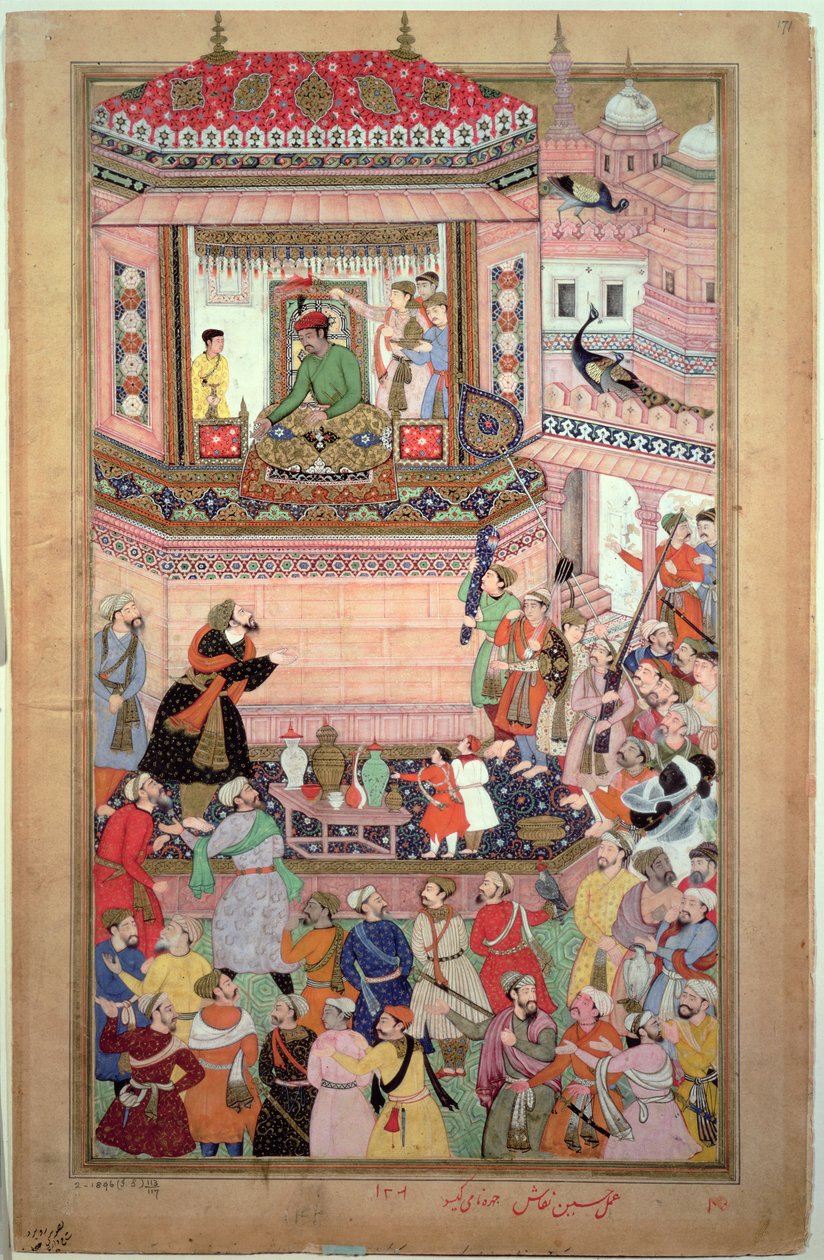 Akbar audienciát tart, Husays Naggash és Kesu, az 