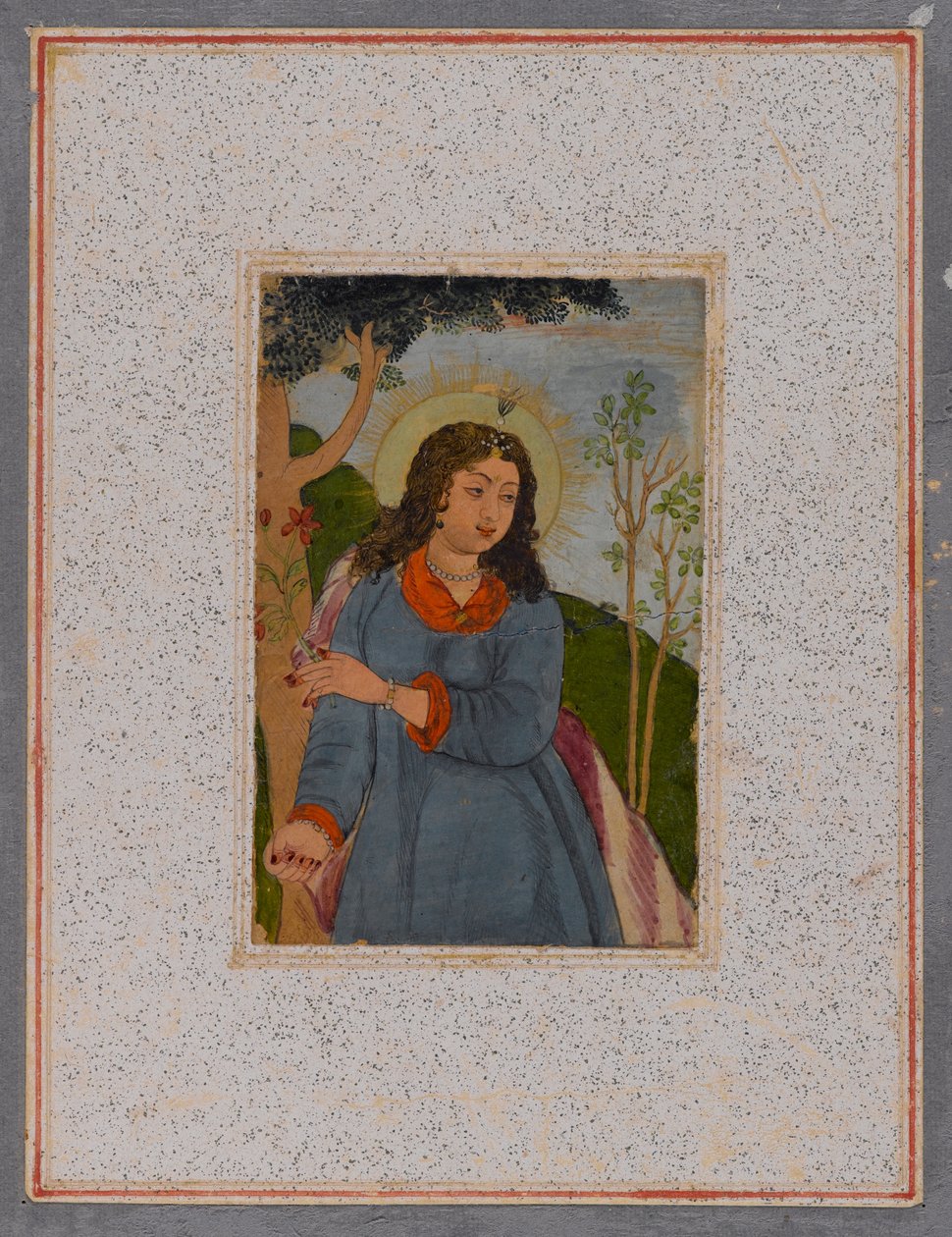 Angyal, 1675 után (wc papíron) alkotó: Mughal School