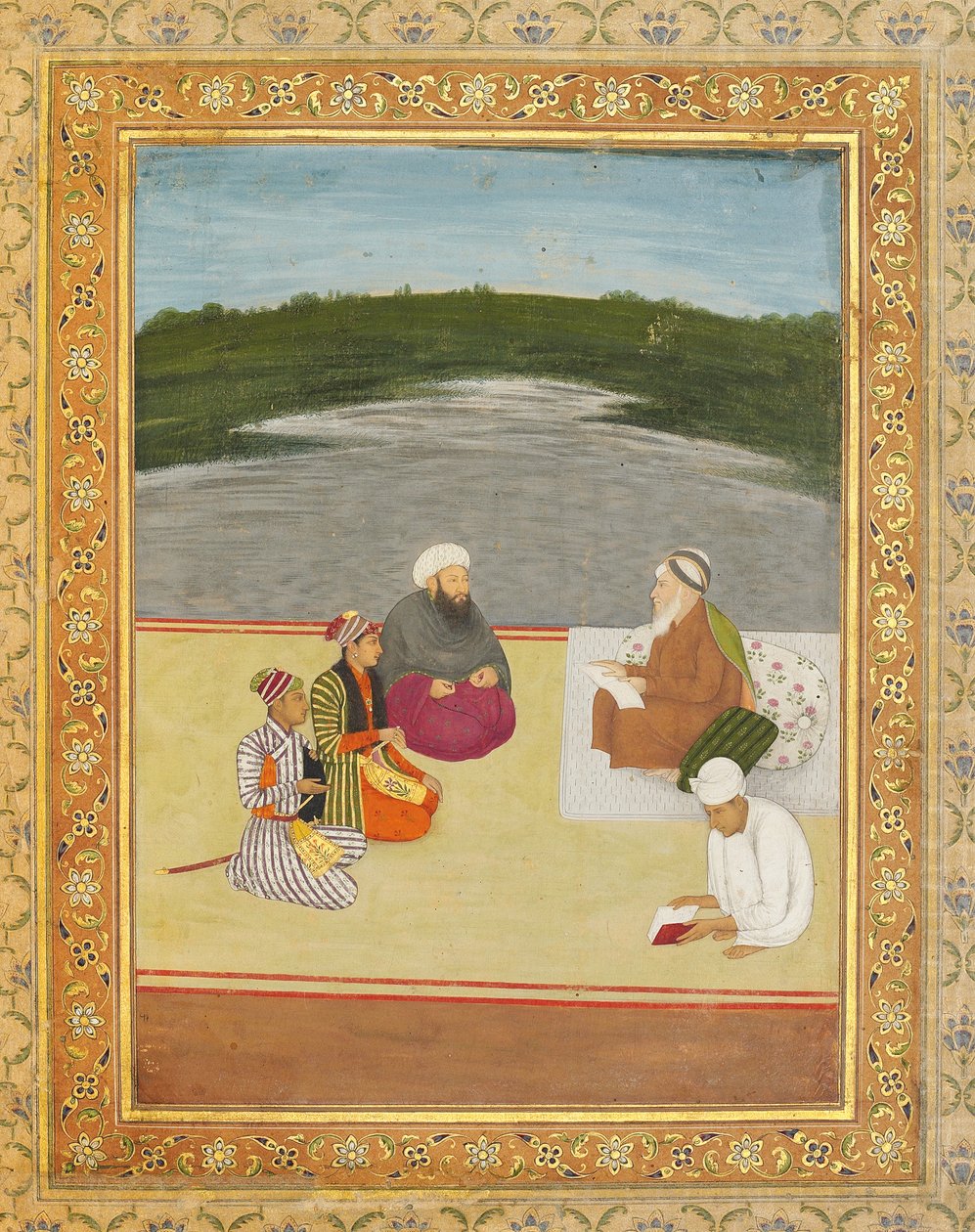 Tanult férfiak és fejedelmek vitája, 17. század vége – 18. század eleje alkotó: Mughal School