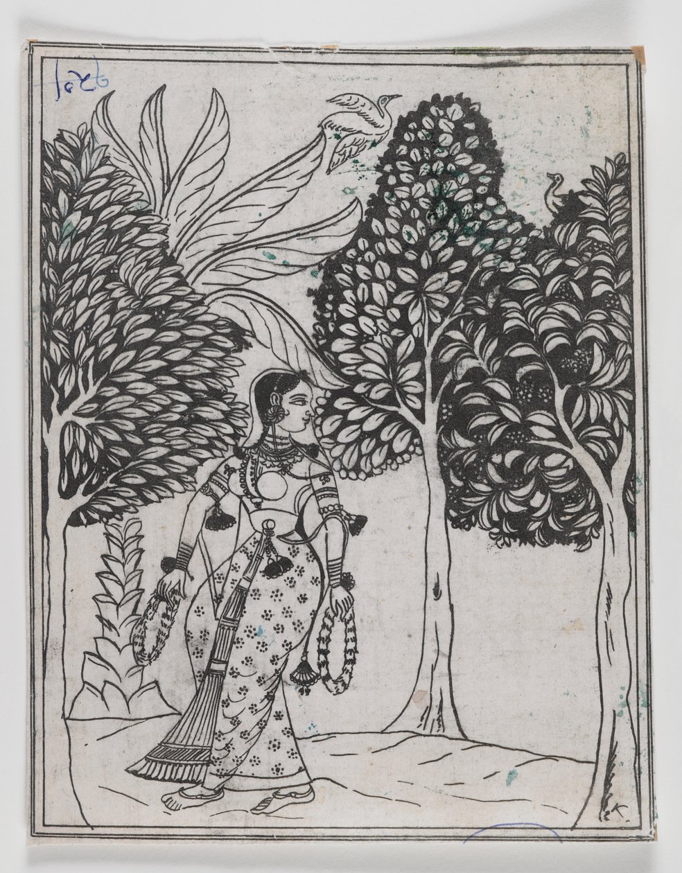 Kamod Ragini, 1605-1610 (tinta papíron) alkotó: Mughal School