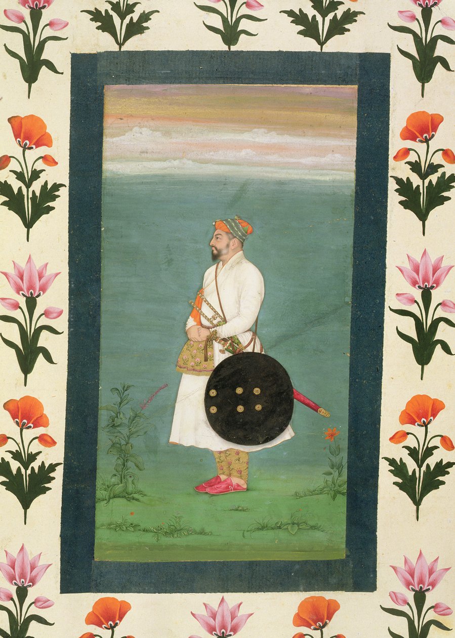 Álló tiszt alakja, a Small Clive Albumból 1635-40 körül (papíron átlátszatlan wc) alkotó: Mughal School