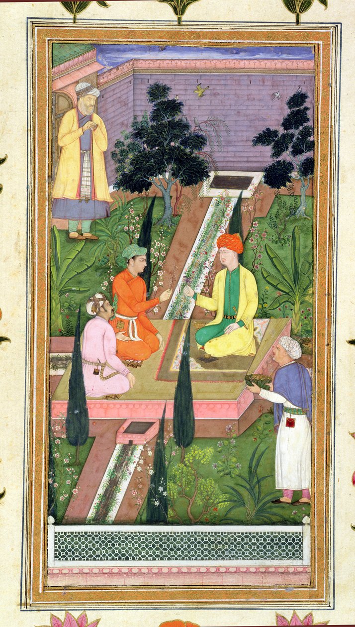 Vízi kertek, a Clive Albumból alkotó: Mughal School