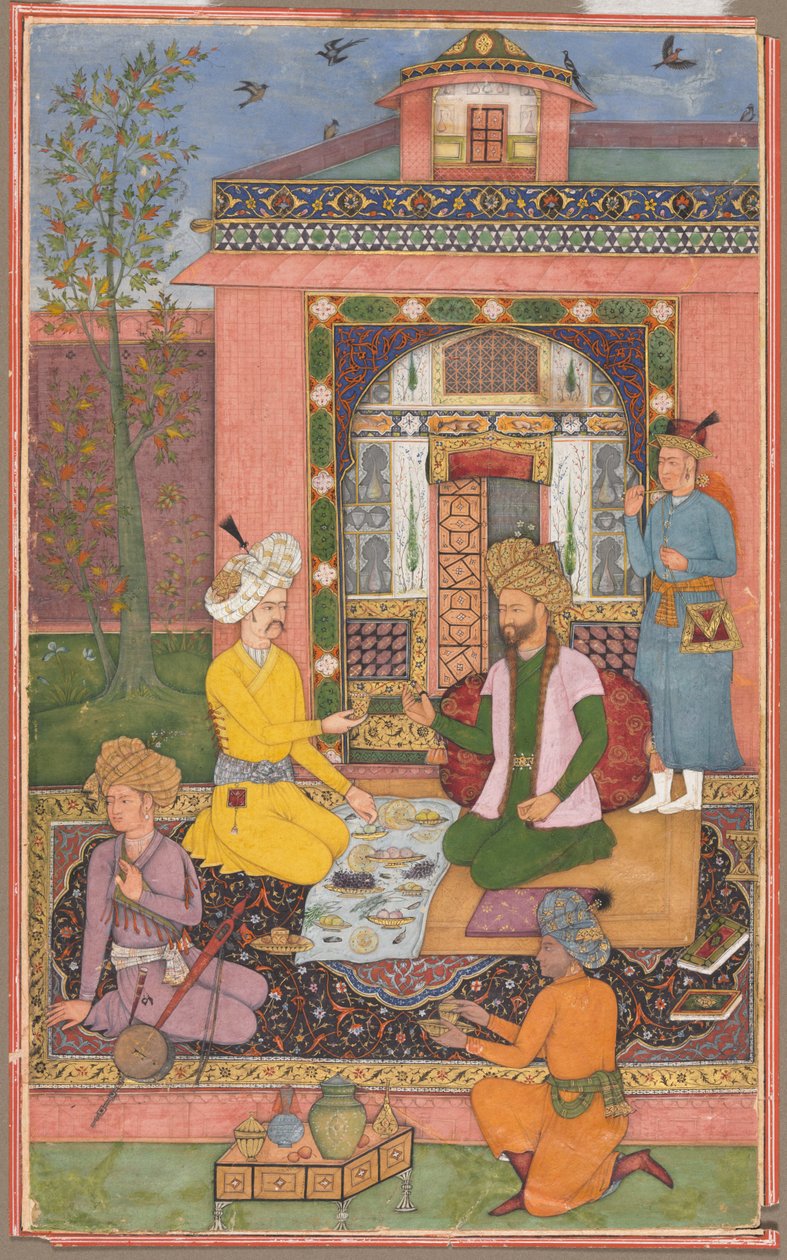 Lakomát pavilonban, c. 1620. alkotó: Muhammad Ali