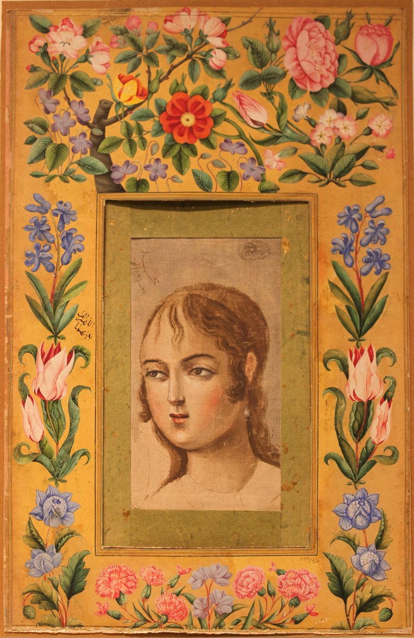 Egy fiatal szépség festménye, Irán, 1740-50-es évek. alkotó: Muhammad Sadiq