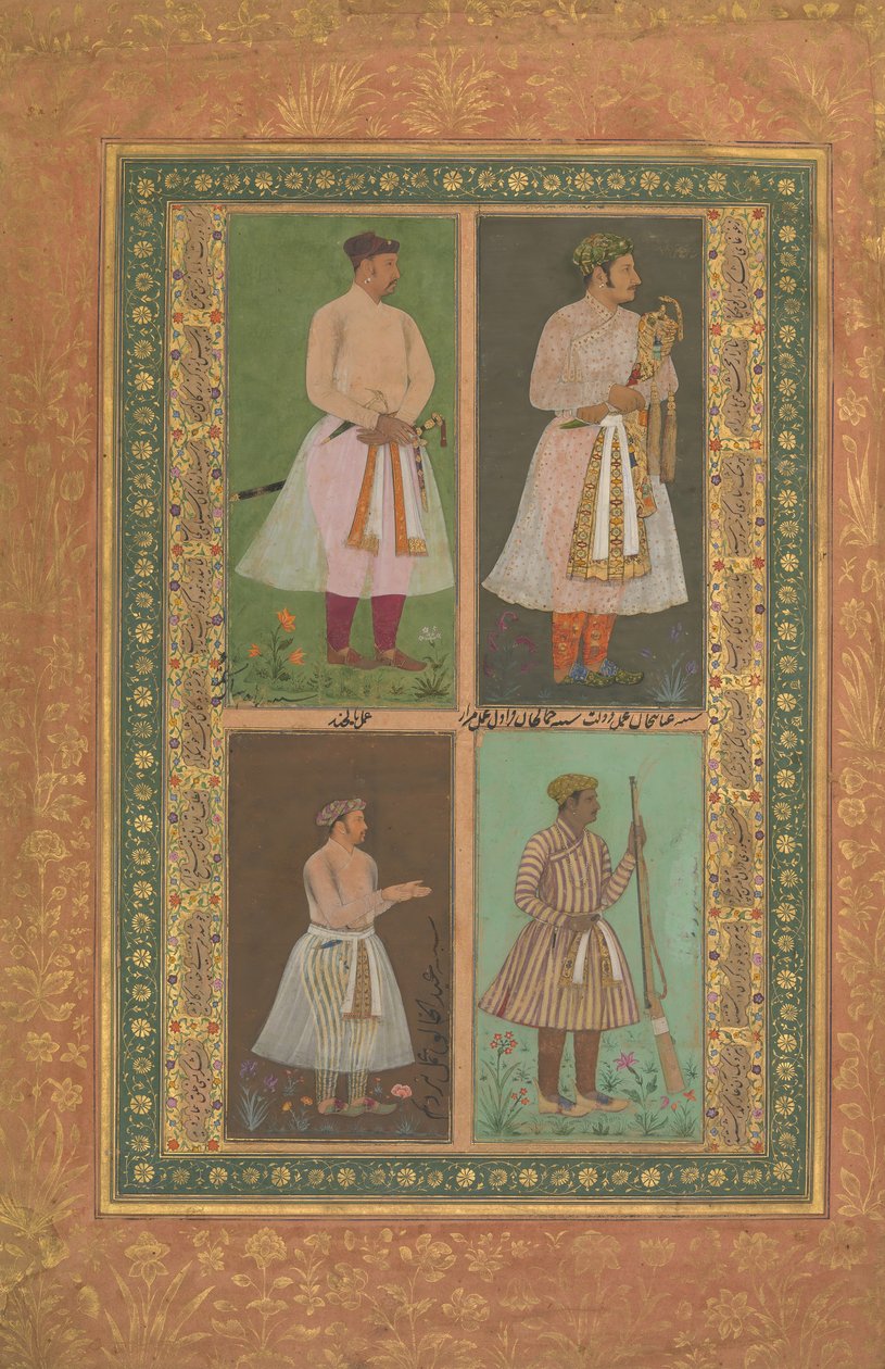 Négy portré: bal felső A Raja Talán Raja Sarang Rao, Balchand..., kb. 1610-15 alkotó: Murad