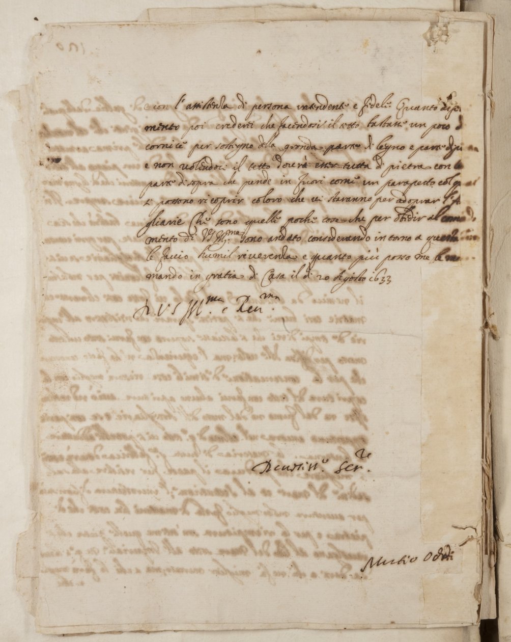 Portfólió Mutio Oddi (Urbino és mások) rajzaiból, 120. o., 1635-40 körül (toll és tinta papírra bekötött kötetben) alkotó: Muzio Oddi