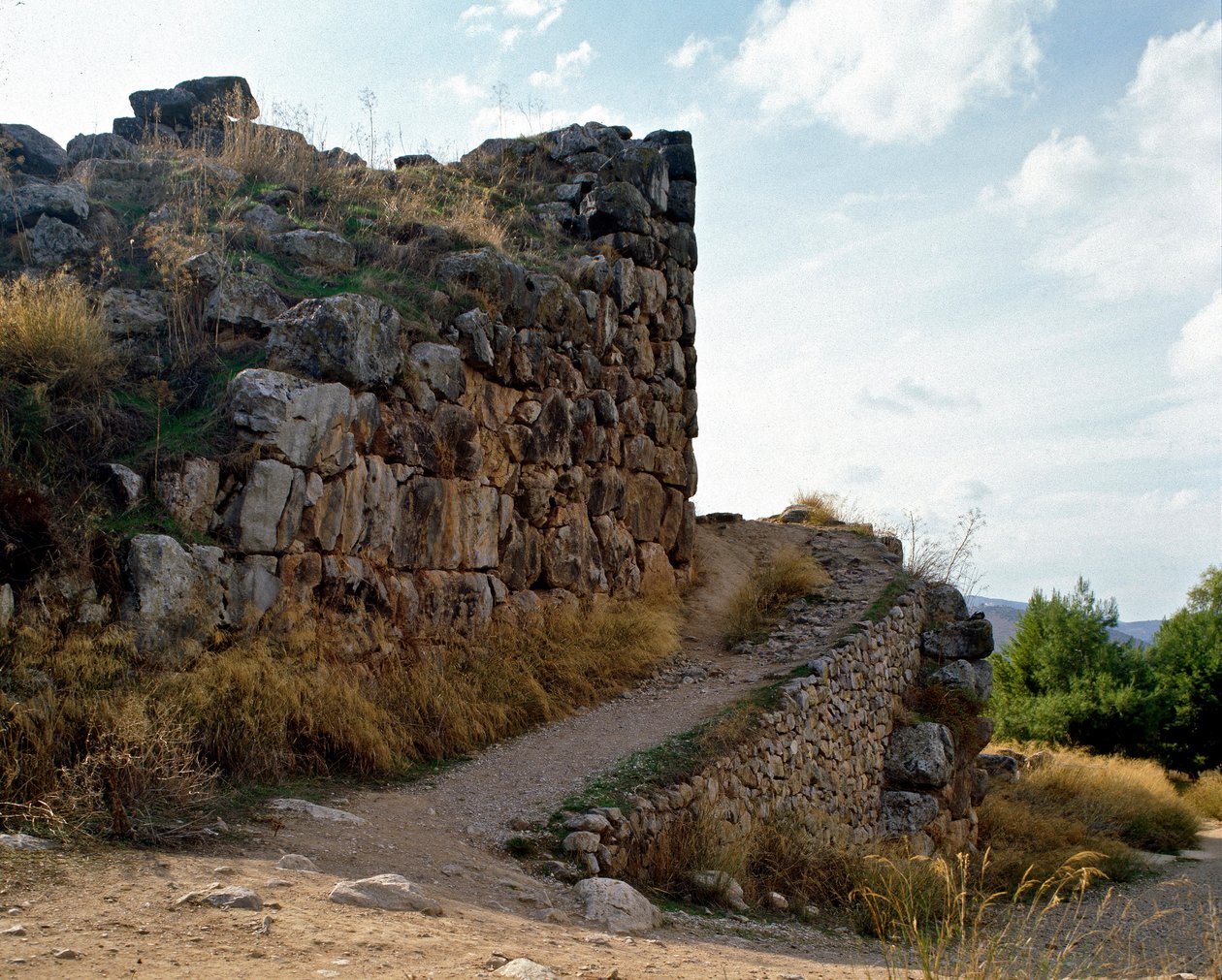 Mükén művészet: hozzáférés a mükénéi fellegvárhoz, Tiryns A város, ie 1200 körül. Görögország alkotó: Mycenaean