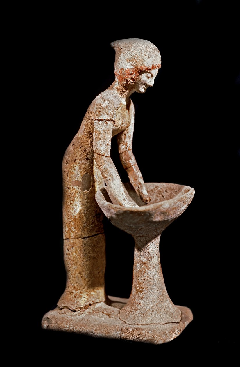 Mükénei művészet: lisztet kukucskáló nőfigura. Kr.e. 16. század. Strasbourg, Régészeti Múzeum alkotó: Mycenaean