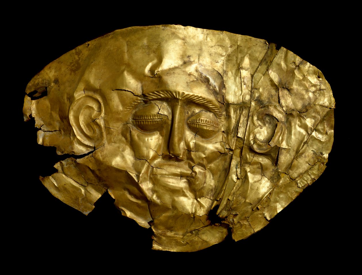 Mükénei művészet: arany temetési maszk alkotó: Mycenaean