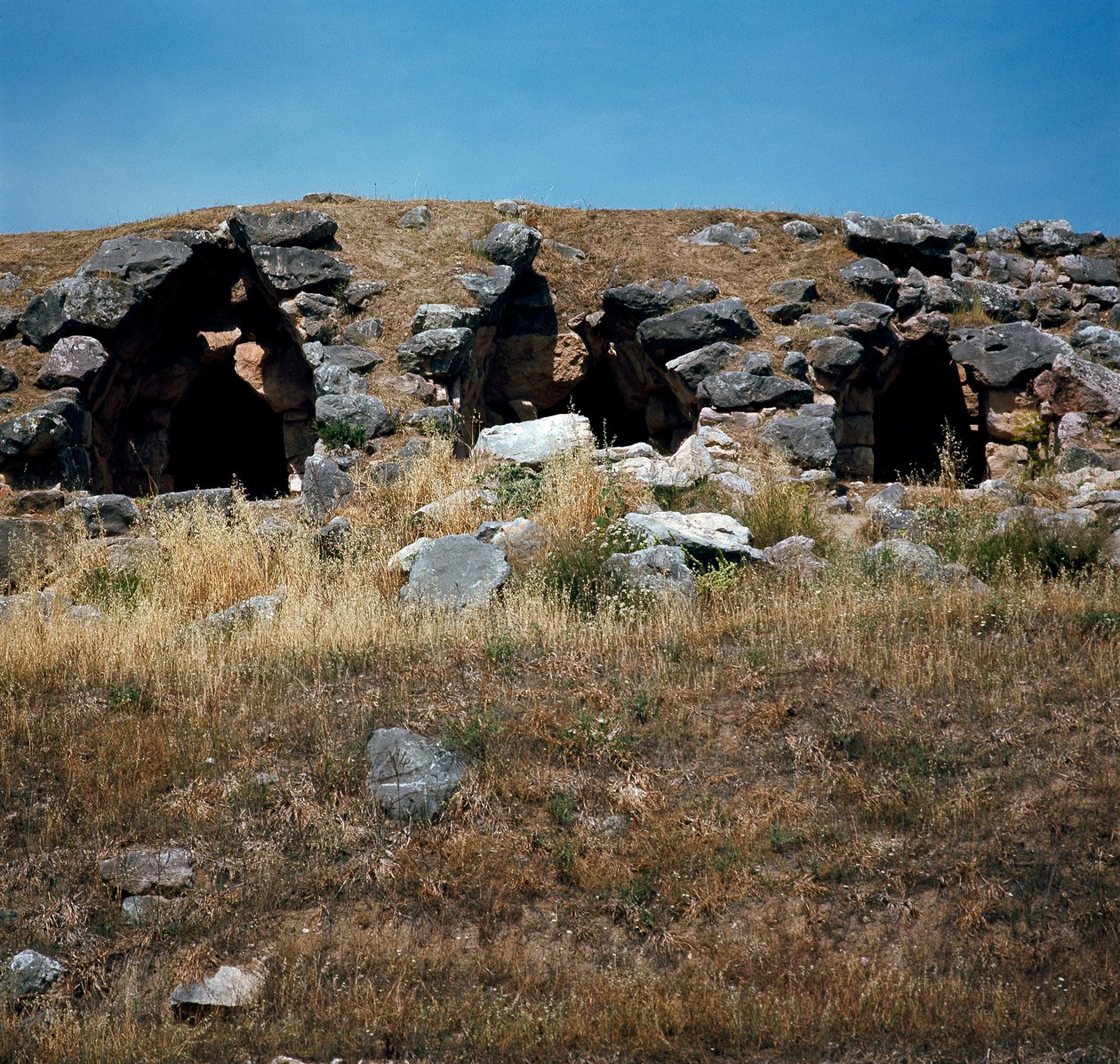 Mükénei művészet: Tirynthe város erődítményeiben épült házak, ie 1200 körül. Görögország alkotó: Mycenaean