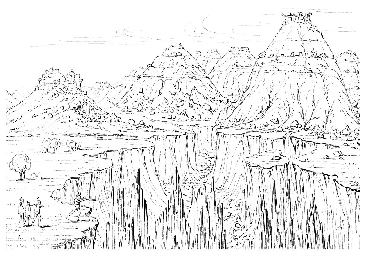 Canyon, Észak-Amerika, 1841. alkotó: Myers and Co
