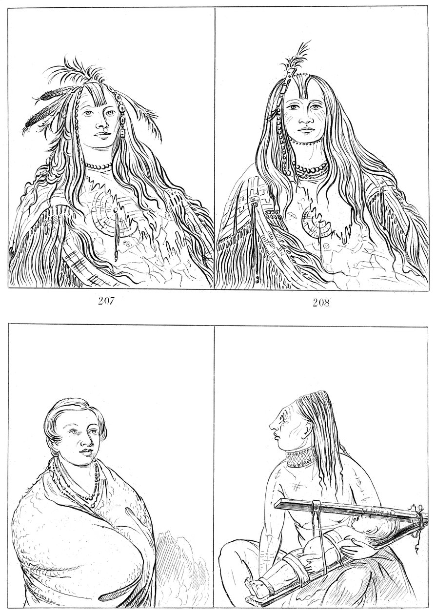 Laposfejűek, Nez Perces és Chinooks, 1841. alkotó: Myers and Co