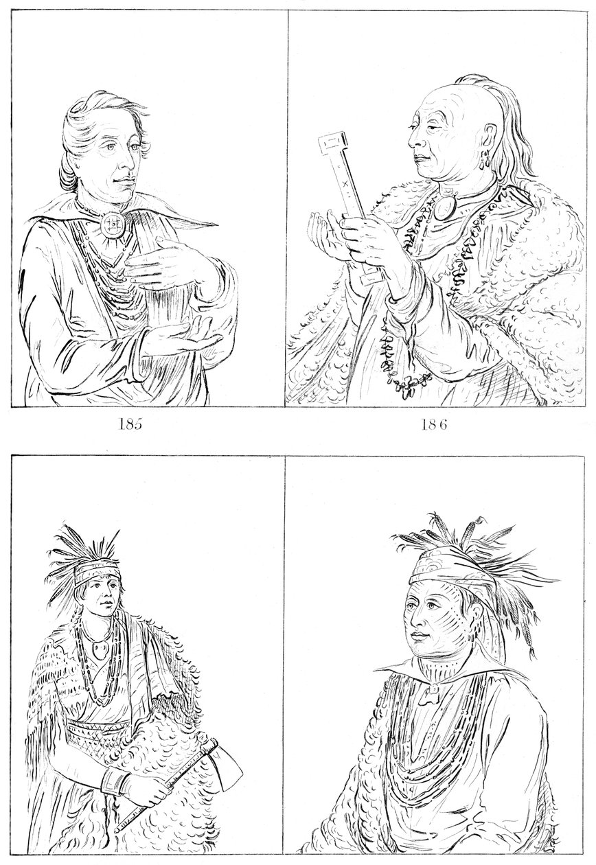 Kickapoos és Weas, 1841. alkotó: Myers and Co