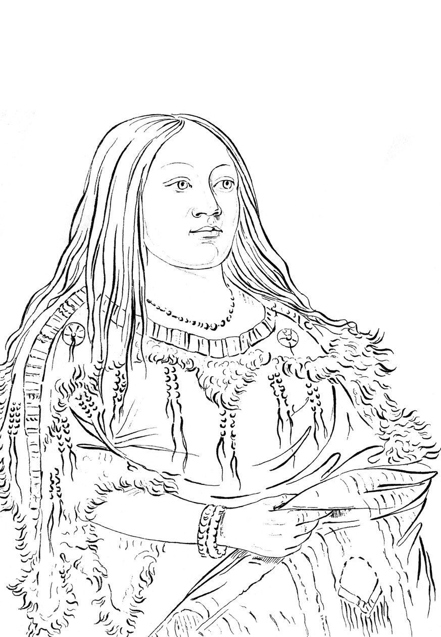 Egy indián nő portréja, 1841. alkotó: Myers and Co
