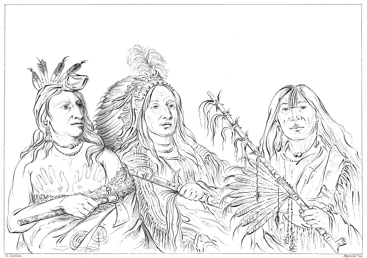 Sioux, 1841. alkotó: Myers and Co