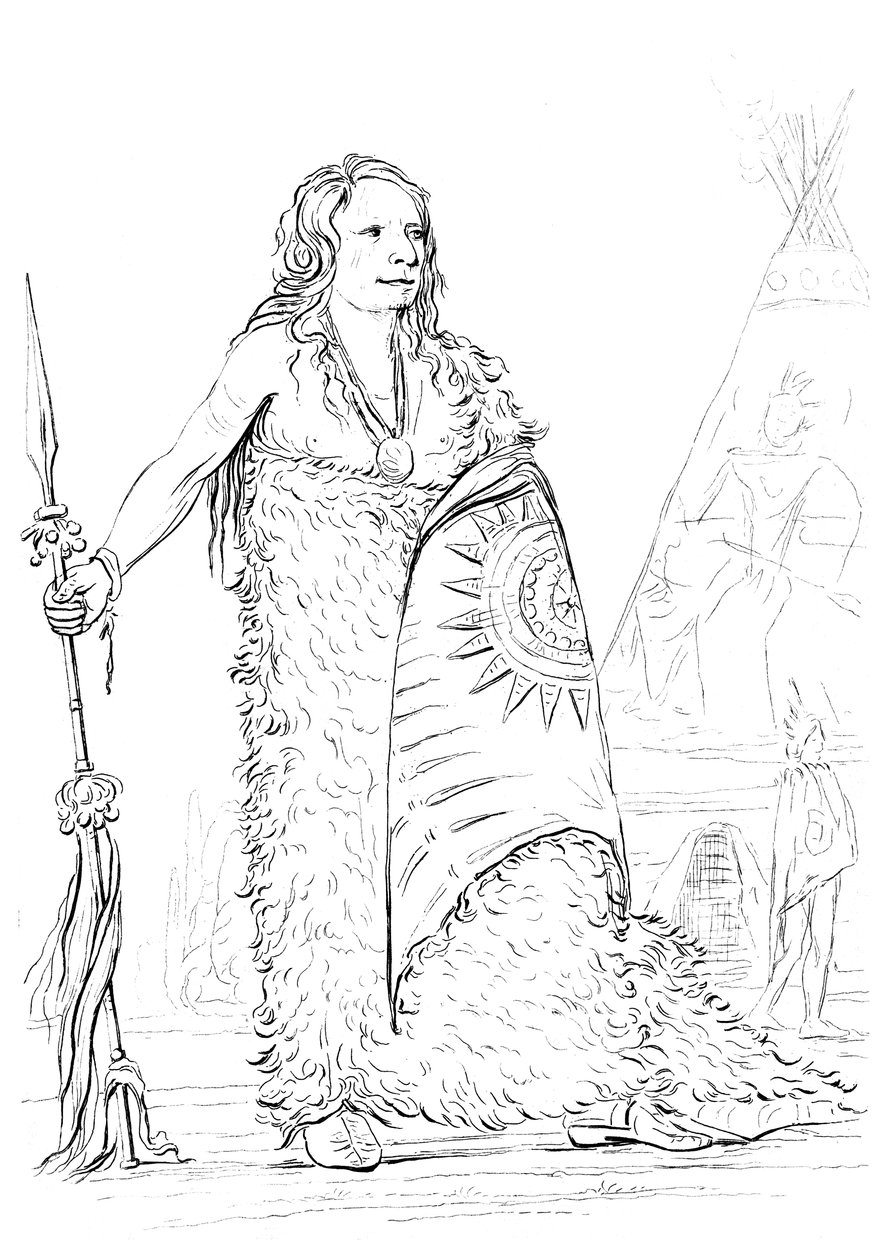 Smoke, a Ponca törzs főnöke, 1841. alkotó: Myers and Co