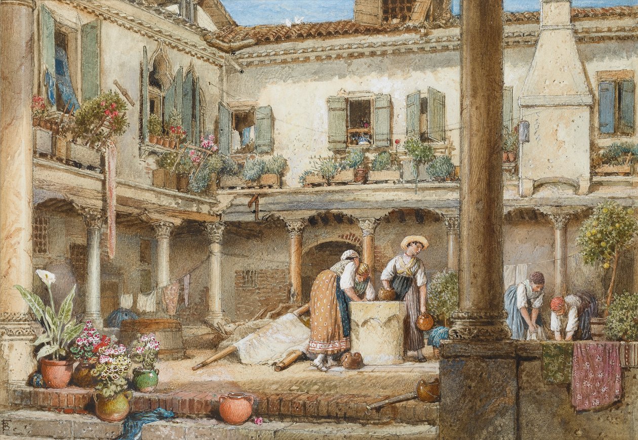 Abbazia San Gregorio, Velence (wc papíron) alkotó: Myles Birket Foster