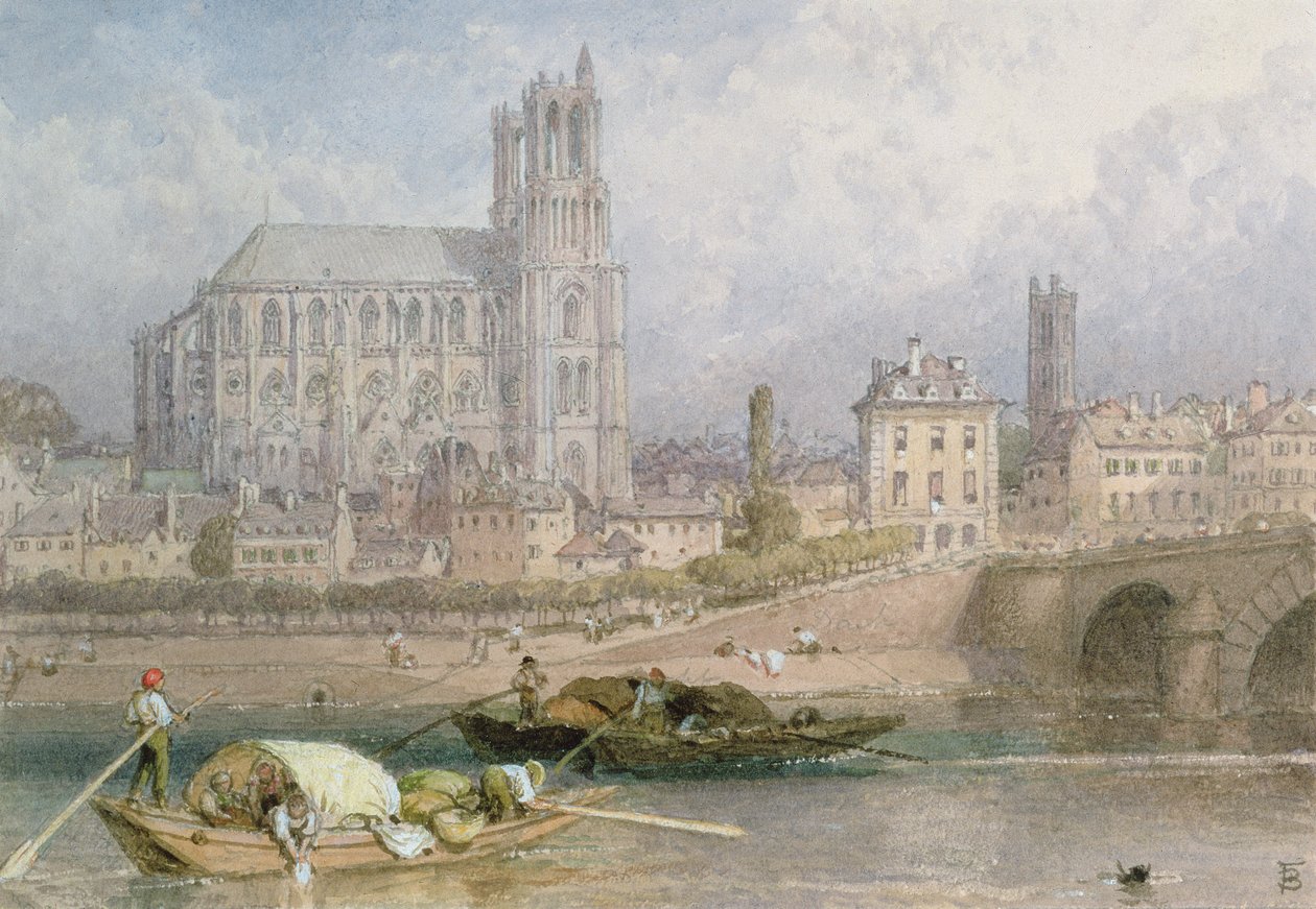 Nantes-i katedrális a folyótól alkotó: Myles Birket Foster