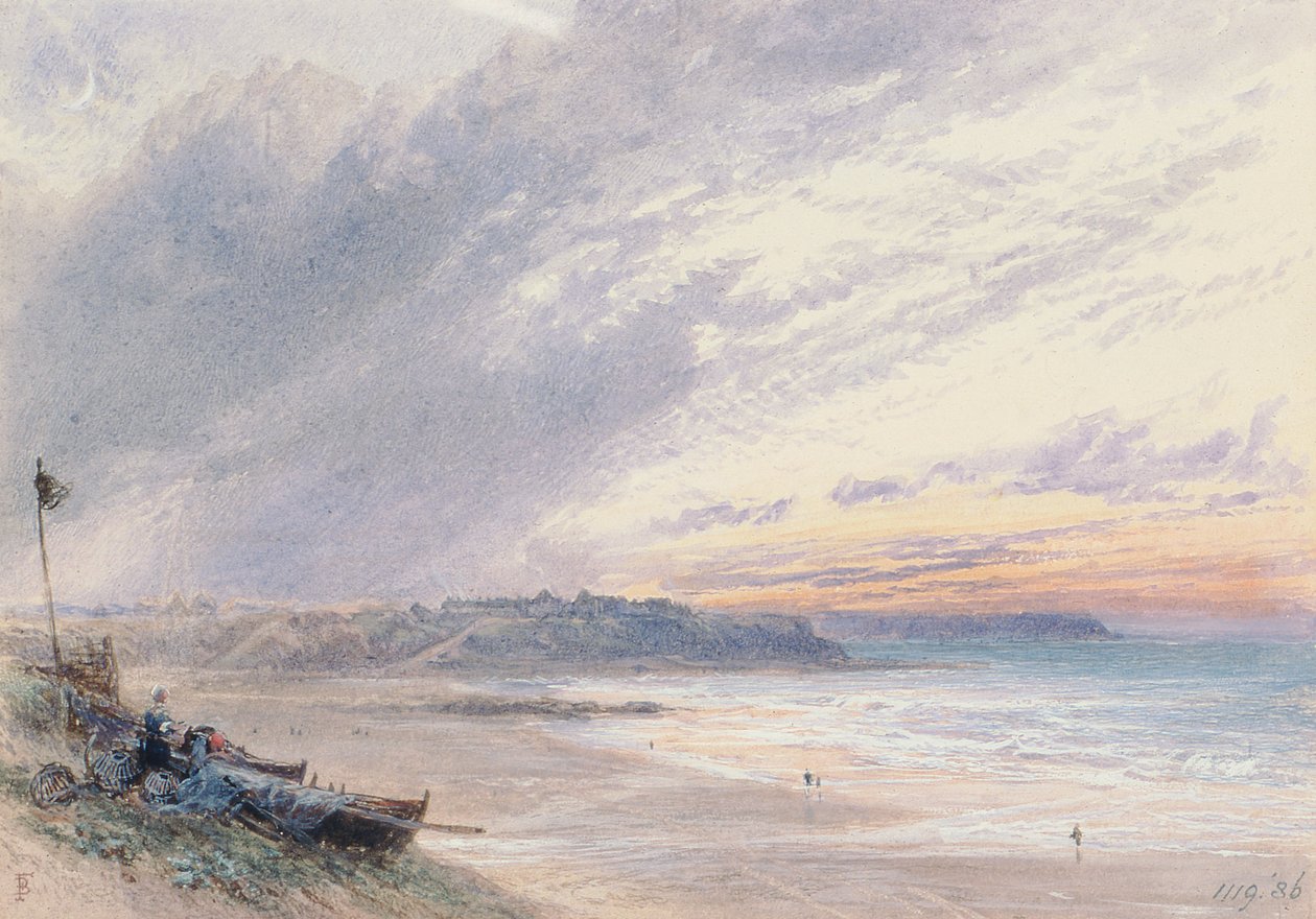 Ég, 19. század (akvarell) alkotó: Myles Birket Foster