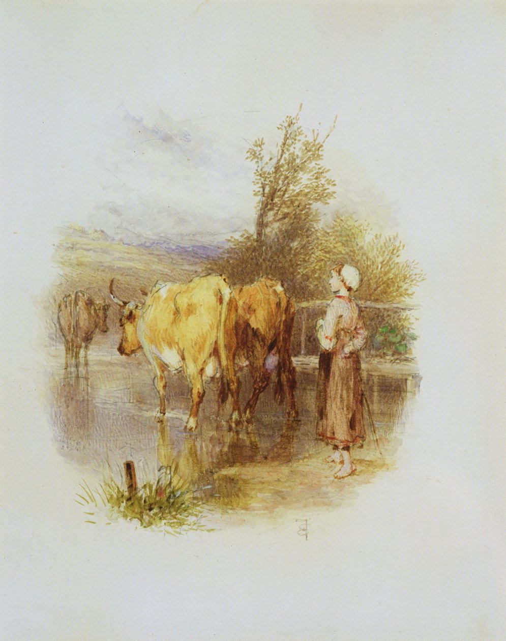 Az ifjú tehénpásztor alkotó: Myles Birket Foster