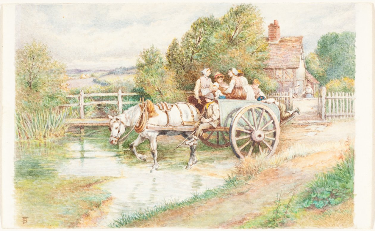 Gyerekek egy szekéren alkotó: Myles Birket Foster