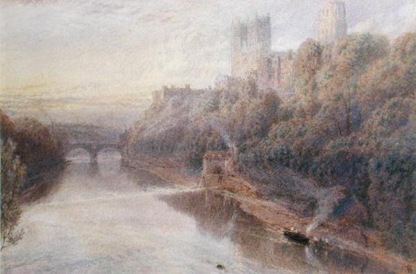 Durham kastély (akvarell papíron) alkotó: Myles Birket Foster