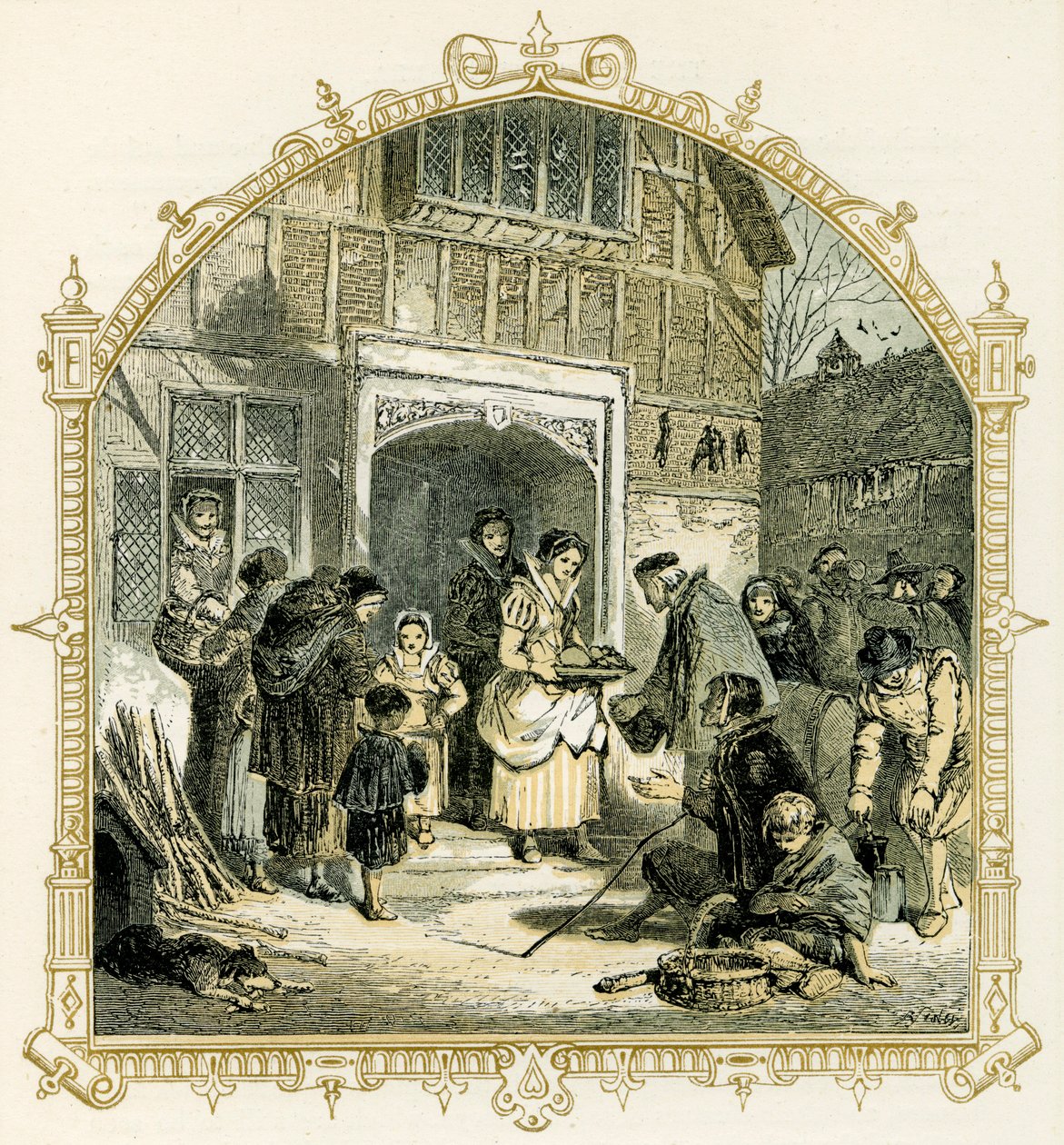 Erzsébet karácsonyi jelenet alkotó: Myles Birket Foster