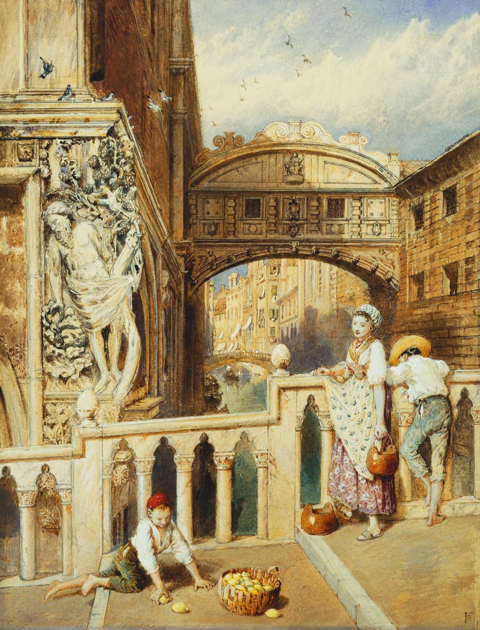 Sóhajok hídja, Velence, alkotó: Myles Birket Foster
