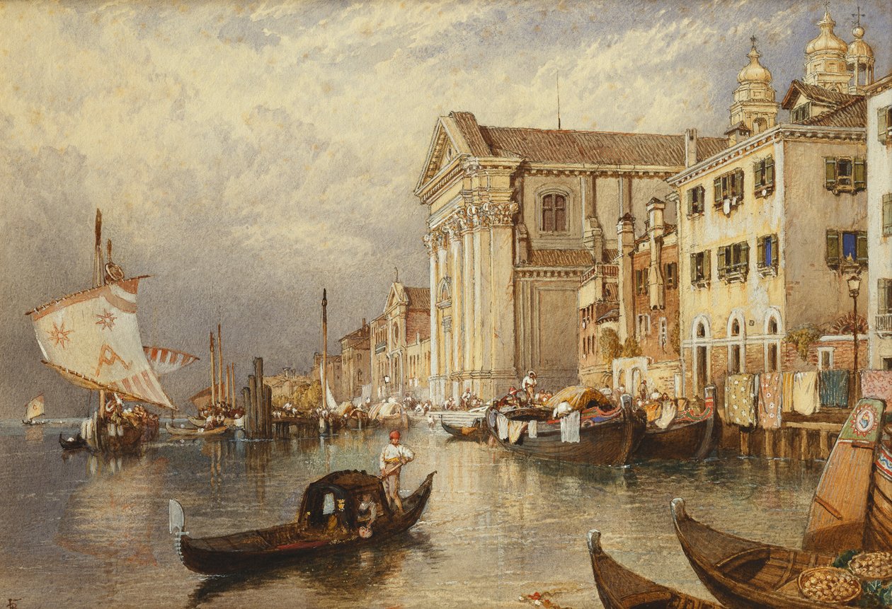 A Santa Maria del Rosario vagy a Gesuati templom, Velence, alkotó: Myles Birket Foster