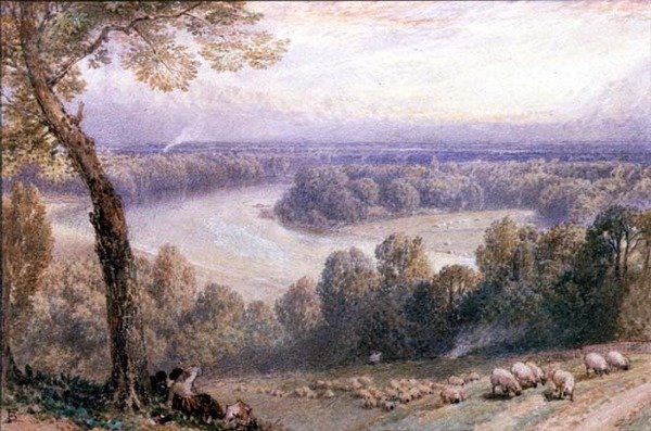 A Temze Richmond Hillről alkotó: Myles Birket Foster