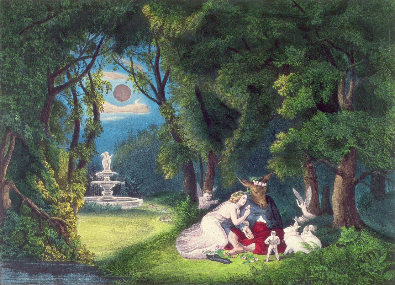 Szentivánéji álom, kocsma. Írta: Currier és Ives, New York alkotó: N. and Ives, J.M. Currier