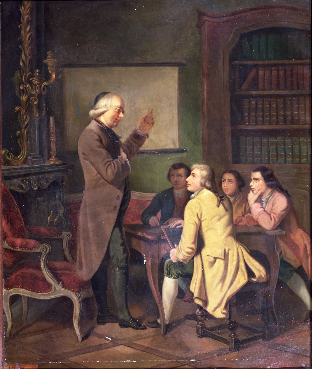 Lecke Charles Michel de lEpee abbéval (1712-89) F. Peyson festménye után alkotó: N. Ginouvier