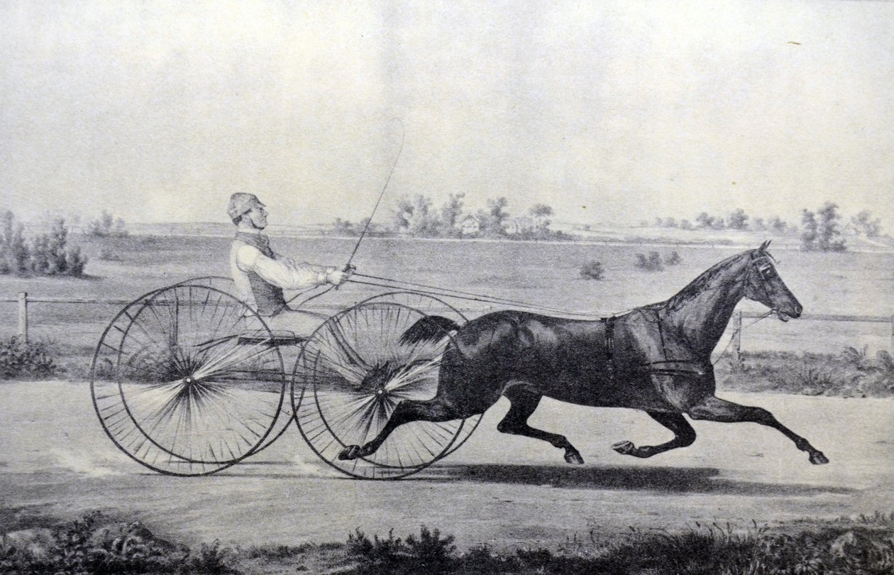 Currier & Ives illusztráció 19. század. Flora templom alkotó: N. and Ives, J.M. Currier