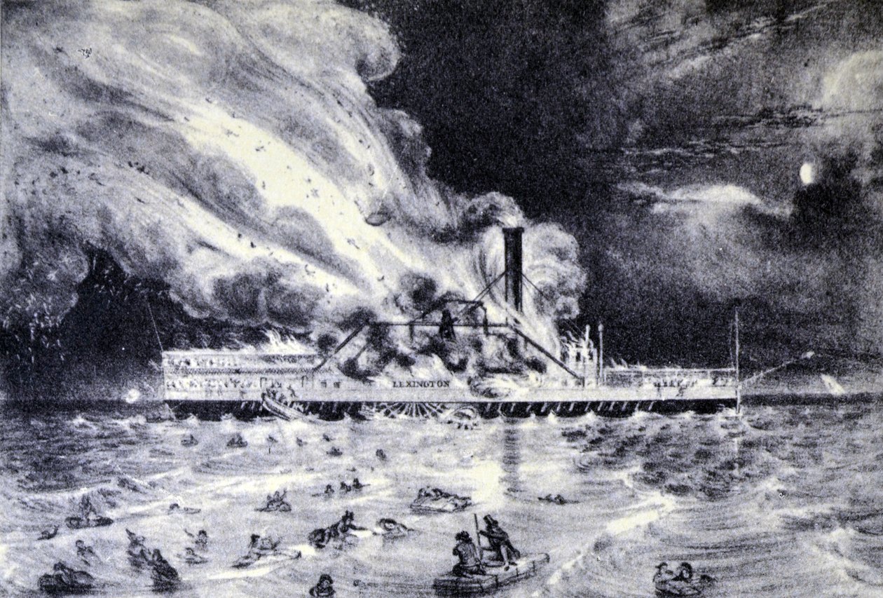Currier & Ives illusztráció 19. század. Lexington, a gyep nagy uralkodója és a versenyzők ura alkotó: N. and Ives, J.M. Currier
