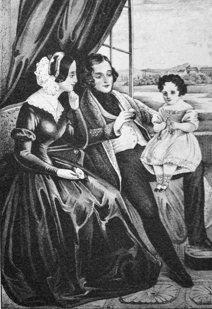 Currier & Ives illusztráció 19. század. házas alkotó: N. and Ives, J.M. Currier