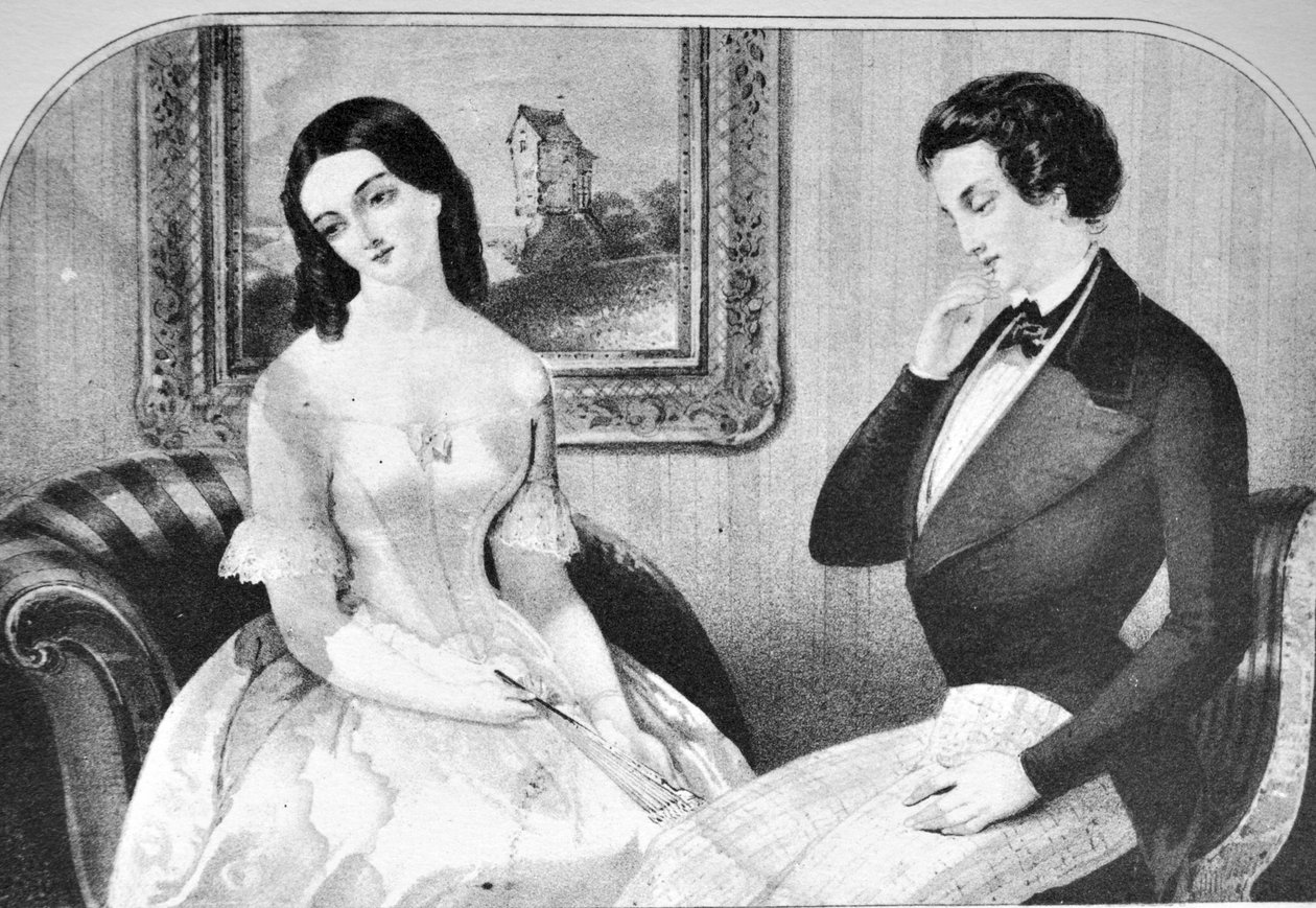Currier & Ives illusztráció 19. század. A kérdés felvetése alkotó: N. and Ives, J.M. Currier