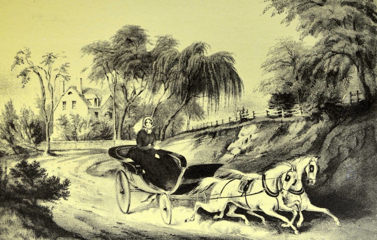 Currier & Ives illusztráció 19. század. Az Út csillaga alkotó: N. and Ives, J.M. Currier