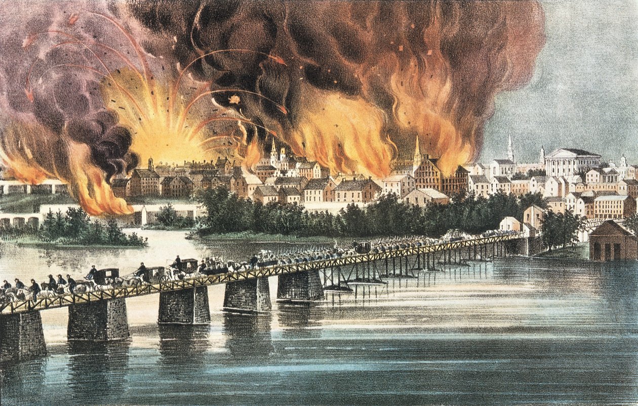 Richmond eleste 1865. április 2 alkotó: N. and Ives, J.M. Currier