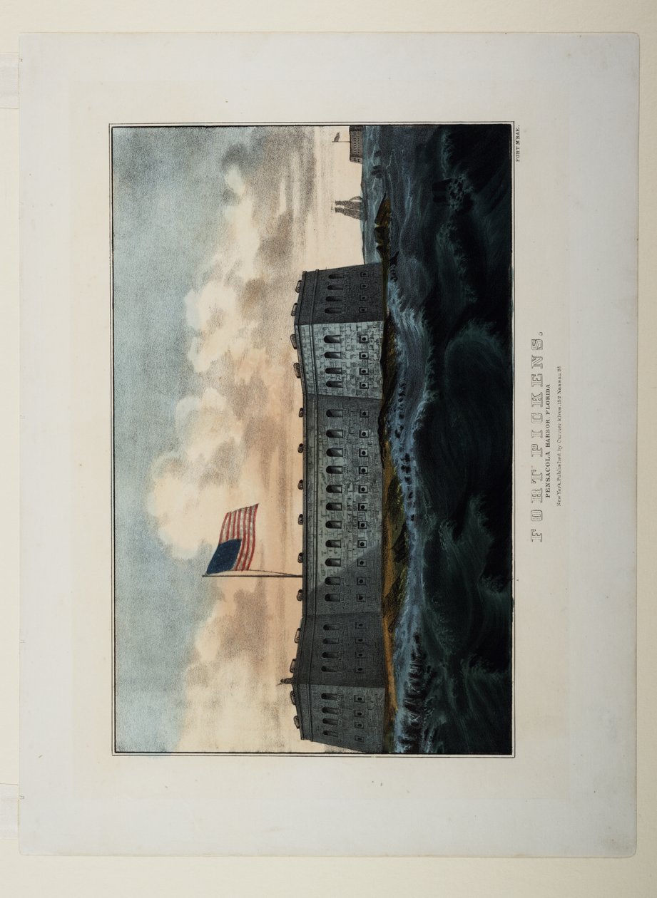 Pickens erőd, 1862 körül alkotó: N. and Ives, J.M. Currier