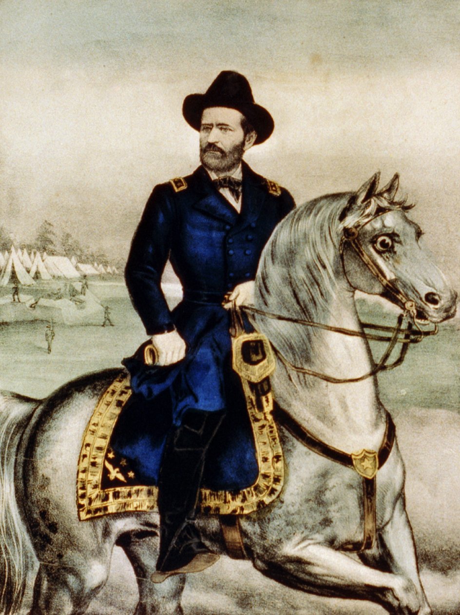 Altábornagy. Ulysses S. Grant, 1880 (kézzel színezett litho) alkotó: N. and Ives, J.M. Currier