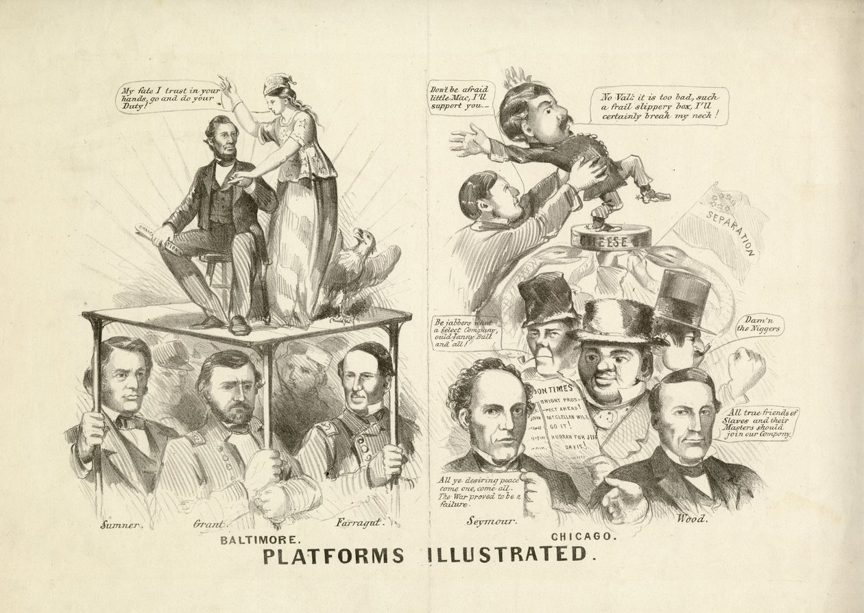 Platforms Illustrated, 1864 alkotó: N. and Ives, J.M. Currier