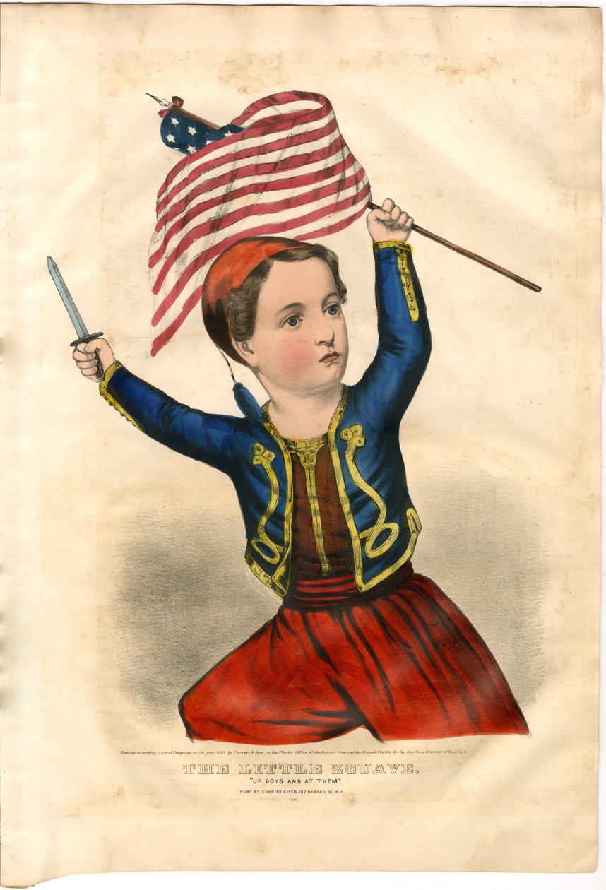 A Kis Zouave, kb. 1860-as évek alkotó: N. and Ives, J.M. Currier